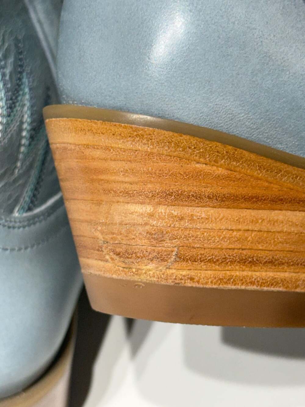 Tecovas The Annie Slate Blue Leather Tall Western Cowboy Boots Sz 8.5B - Picture 10 of 12
